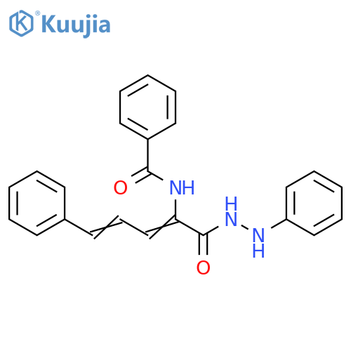 2,4-Pentadienoic acid, 2-(benzoylamino)-5-phenyl-, 2-phenylhydrazide structure