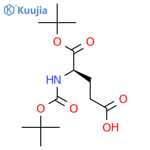 (R)-5-(tert-butoxy)-4-((tert-butoxycarbonyl)amino)-5-oxopentanoic acid structure