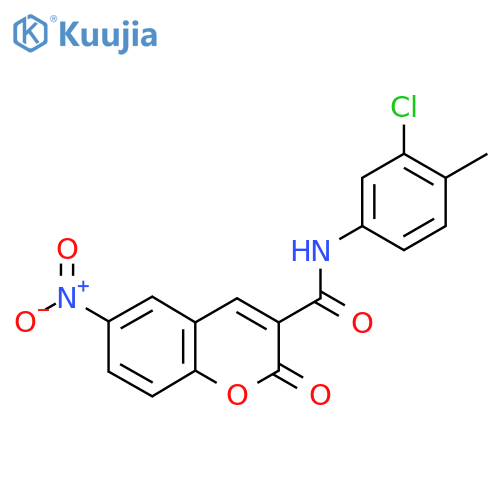 N-(3-chloro-4-methylphenyl)-6-nitro-2-oxo-2H-chromene-3-carboxamide structure