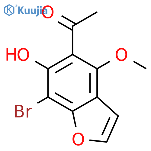 ETHANONE, 1-(7-BROMO-6-HYDROXY-4-METHOXY-5-BENZOFURANYL)- structure