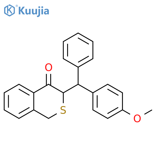 1H-2-Benzothiopyran-4(3H)-one, 3-[(4-methoxyphenyl)phenylmethyl]- structure