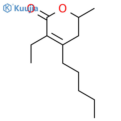 2H-Pyran-2-one, 3-ethyl-5,6-dihydro-6-methyl-4-pentyl- structure
