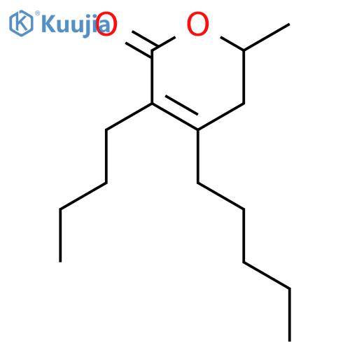 2H-Pyran-2-one, 3-butyl-5,6-dihydro-6-methyl-4-pentyl- structure