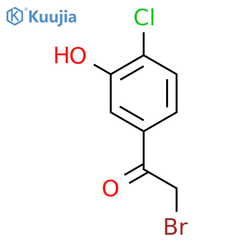 Ethanone, 2-bromo-1-(4-chloro-3-hydroxyphenyl)- structure