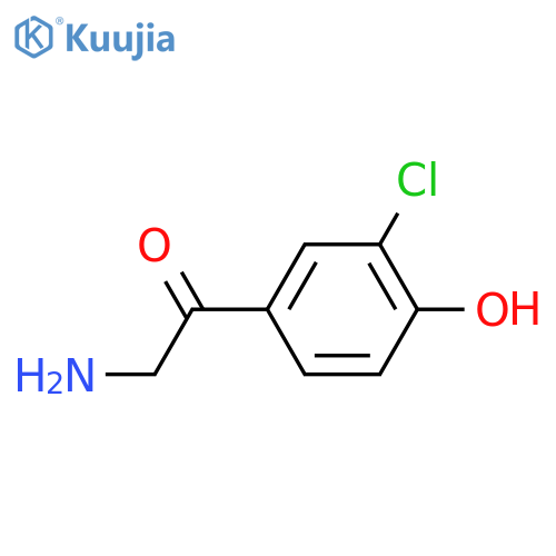 2-amino-1-(3-chloro-4-hydroxyphenyl)ethan-1-one structure