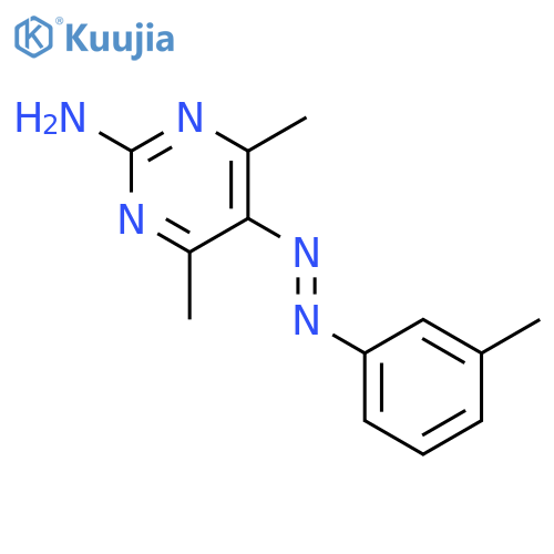 2-Pyrimidinamine, 4,6-dimethyl-5-[(3-methylphenyl)azo]- structure