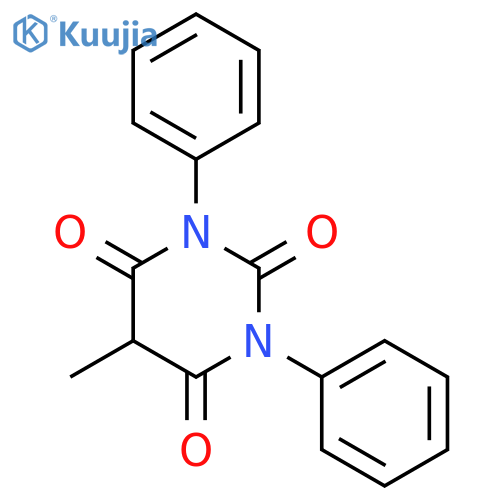 5-methyl-1,3-diphenylpyrimidine-2,4,6(1H,3H,5H)-trione structure