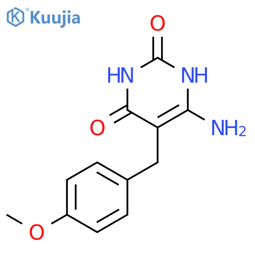 2,4(1H,3H)-Pyrimidinedione, 6-amino-5-[(4-methoxyphenyl)methyl]- structure