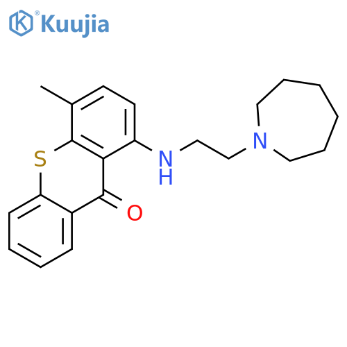1-[(2-azepan-1-ylethyl)amino]-4-methyl-9H-thioxanthen-9-one structure