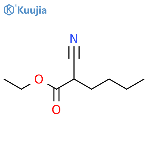Hexanoic acid,2-cyano-, ethyl ester structure