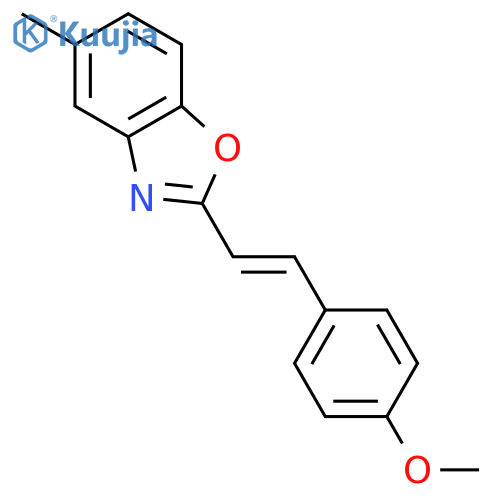 Benzoxazole,2-[2-(4-methoxyphenyl)ethenyl]-5-methyl- structure