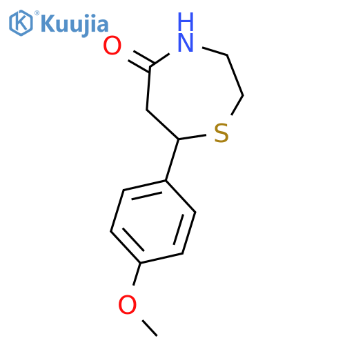1,4-Thiazepin-5(2H)-one, tetrahydro-7-(4-methoxyphenyl)- structure