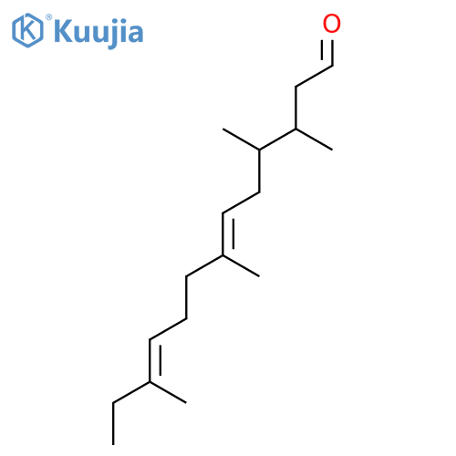 (6E,10Z)-3,4,7,11-tetramethyl-trideca-6,10-dienal structure