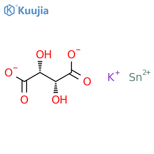 butanedioate, 2,3-dihydroxy-, (2R,3R)-, potassium tin(2+) salt structure