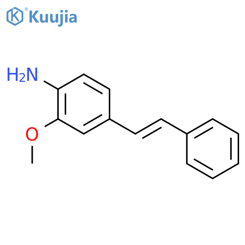 2-methoxy-4-[(E)-2-phenylethenyl]aniline structure
