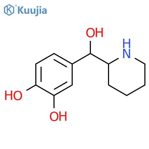 1,2-Benzenediol, 4-[(S)-hydroxy-(2S)-2-piperidinylmethyl]- (9CI) structure