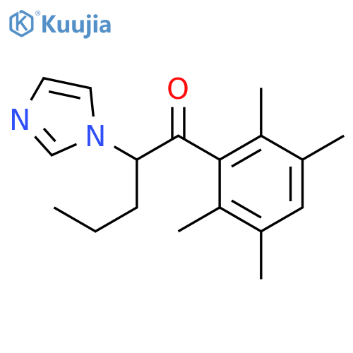 2-(1H-imidazol-1-yl)-1-(2,3,5,6-tetramethylphenyl)pentan-1-one structure