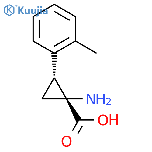 Cyclopropanecarboxylicacid, 1-amino-2-(2-methylphenyl)-, (1R,2R)-rel- structure
