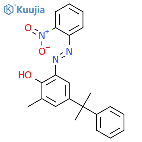 PHENOL, 2-METHYL-4-(1-METHYL-1-PHENYLETHYL)-6-[(2-NITROPHENYL)AZO]- structure