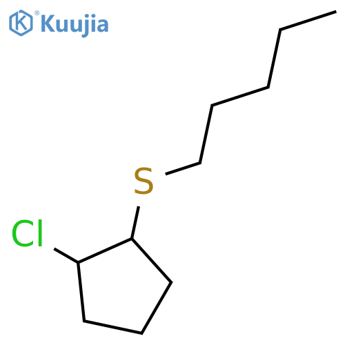 (2-chlorocyclopentyl)(pentyl)sulfane structure