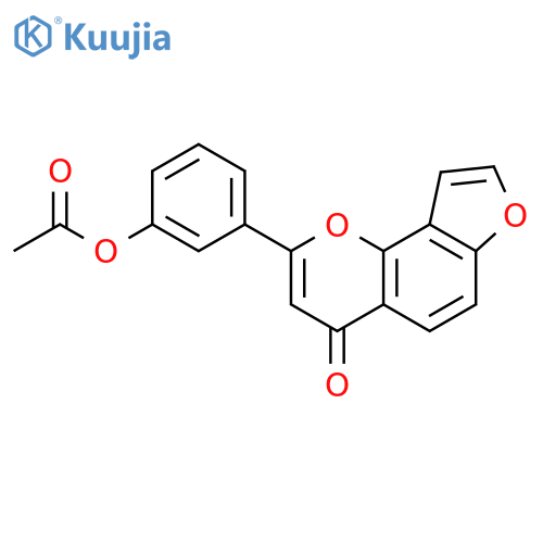4H-Furo[2,3-h]-1-benzopyran-4-one, 2-[3-(acetyloxy)phenyl]- structure