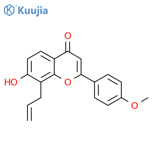 4H-1-Benzopyran-4-one,7-hydroxy-2-(4-methoxyphenyl)-8-(2-propenyl)- structure