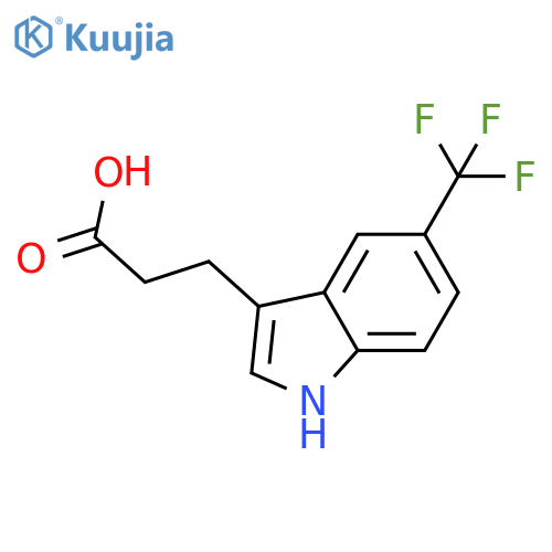 3-[5-(Trifluoromethyl)-3-indolyl]propanoic Acid structure