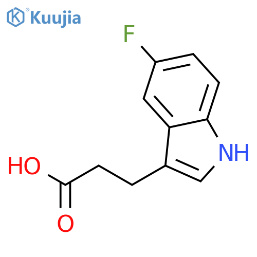 3-(5-Fluoro-1H-indol-3-yl)propanoic acid structure