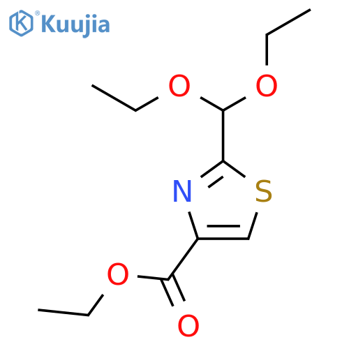 4-Thiazolecarboxylic acid, 2-(diethoxymethyl)-, ethyl ester structure