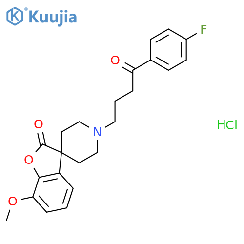 1'-[4-(4-fluorophenyl)-4-oxobutyl]-7-methoxyspiro[1-benzofuran-3,4'-piperidin]-2-one hydrochloride structure
