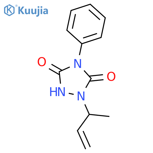 1,2,4-Triazolidine-3,5-dione, 1-(1-methyl-2-propenyl)-4-phenyl- structure