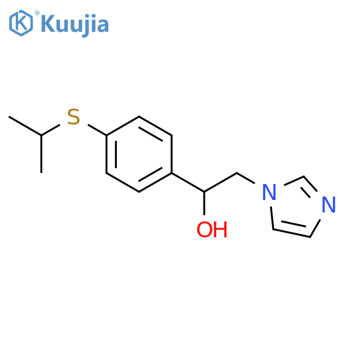 2-(1H-imidazol-1-yl)-1-{4-[(1-methylethyl)sulfanyl]phenyl}ethanol structure