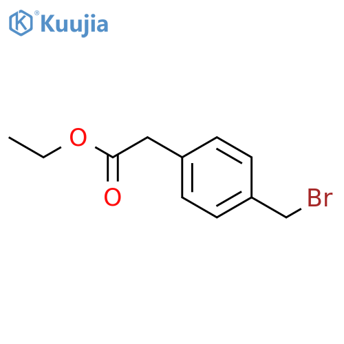 Benzeneacetic acid, 4-(bromomethyl)-, ethyl ester structure