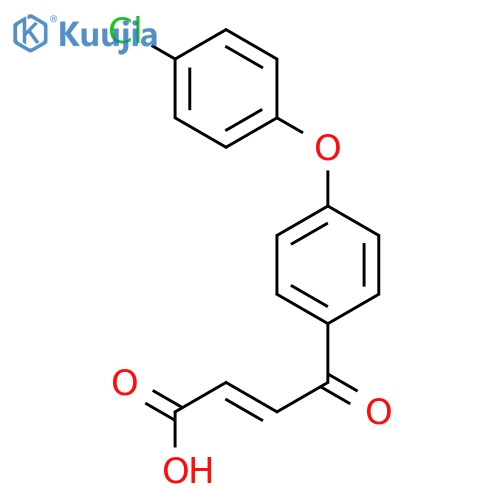 2-Butenoic acid, 4-[4-(4-chlorophenoxy)phenyl]-4-oxo-, (2E)- structure