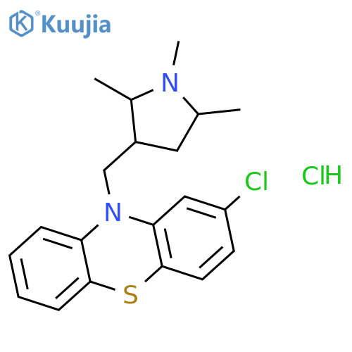 2-chloro-10-[(1,2,5-trimethylpyrrolidin-3-yl)methyl]-10H-phenothiazine hydrochloride structure