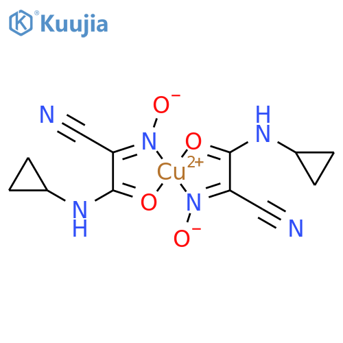 Copper, bis[2-cyano-N-cyclopropyl-2-(hydroxyimino)acetamidato]- structure