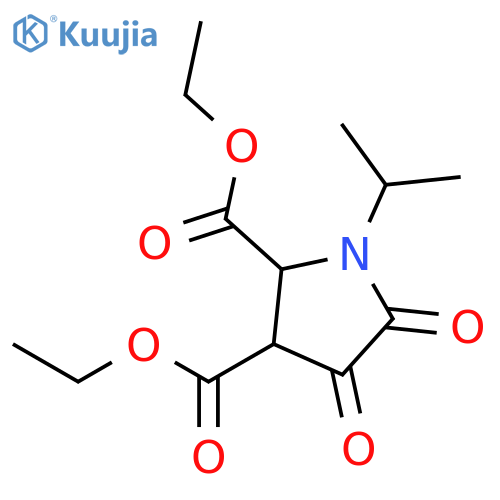 Diethyl 4,5-dioxo-1-propan-2-ylpyrrolidine-2,3-dicarboxylate structure