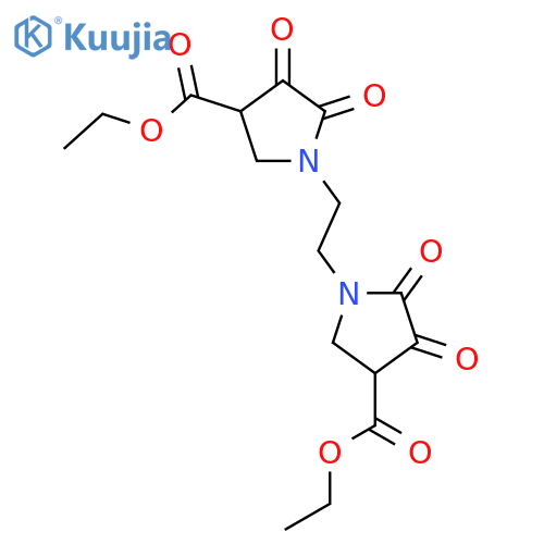 3-Pyrrolidinecarboxylicacid, 1,1'-(1,2-ethanediyl)bis[4,5-dioxo-, diethyl ester (9CI) structure