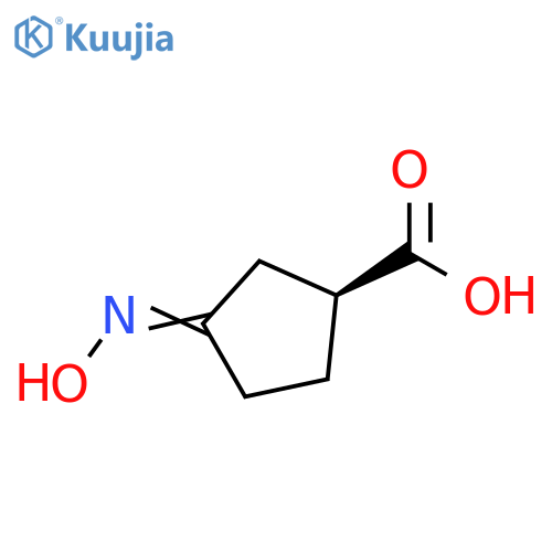 Cyclopentanecarboxylicacid, 3-(hydroxyimino)-, (S)- (9CI) structure