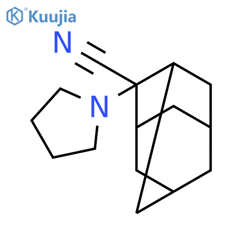 Tricyclo[3.3.1.13,7]decane-2-carbonitrile, 2-(1-pyrrolidinyl)- structure