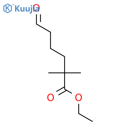 HEXANOIC ACID, 2,2-DIMETHYL-6-OXO-, ETHYL ESTER structure