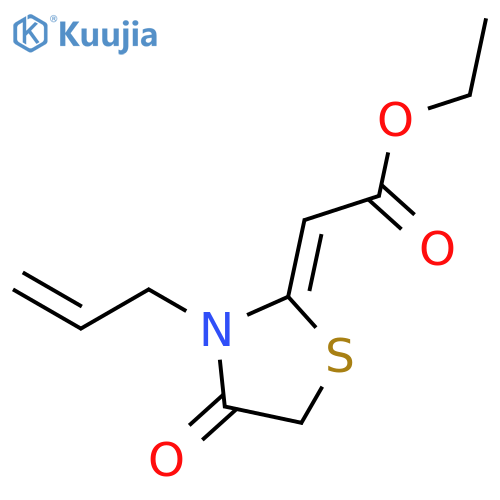 ethyl (2E)-(4-oxo-3-prop-2-en-1-yl-1,3-thiazolidin-2-ylidene)ethanoate structure