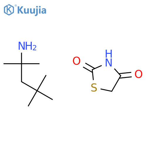 1,3-thiazolidine-2,4-dione - 2,4,4-trimethylpentan-2-amine (1:1) structure