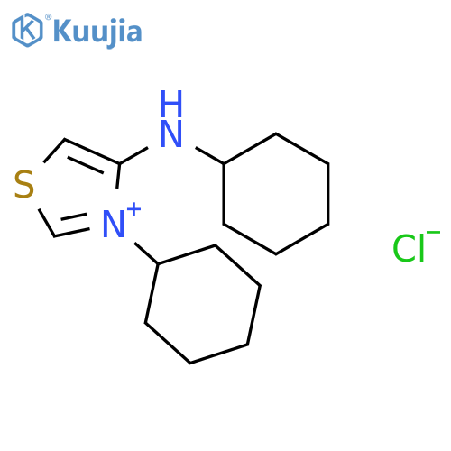 3-cyclohexyl-4-(cyclohexylamino)-1,3-thiazol-3-ium chloride structure
