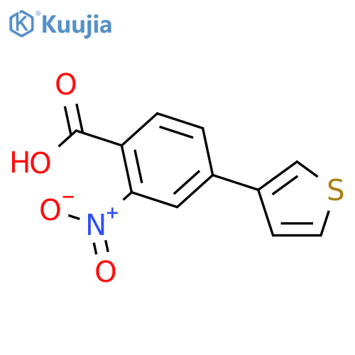 Benzoic acid, 2-nitro-4-(3-thienyl)- structure