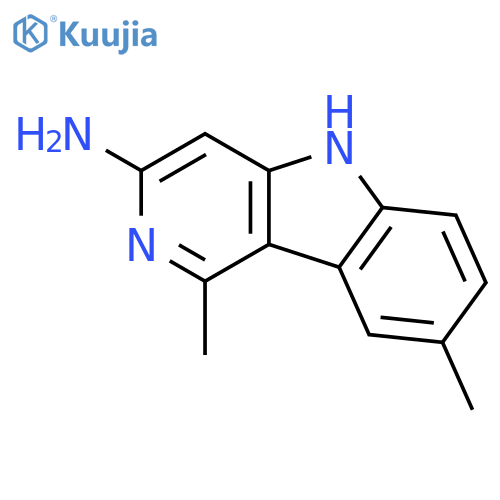 1,8-dimethyl-5H-pyrido[4,3-b]indol-3-amine structure