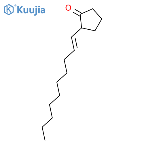 2-[(1E)-dec-1-en-1-yl]cyclopentanone structure