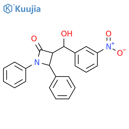 2-Azetidinone, 3-[hydroxy(3-nitrophenyl)methyl]-1,4-diphenyl- structure