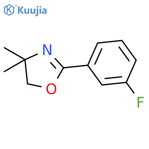 2-(3-fluorophenyl)-4,4-dimethyl-4,5-dihydro-1,3-oxazole structure
