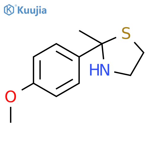 2-(4-methoxyphenyl)-2-methyl-1,3-thiazolidine structure